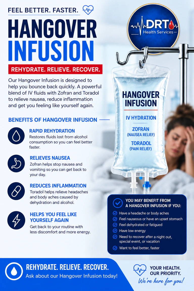 Promotional graphic for Hangover Infusion